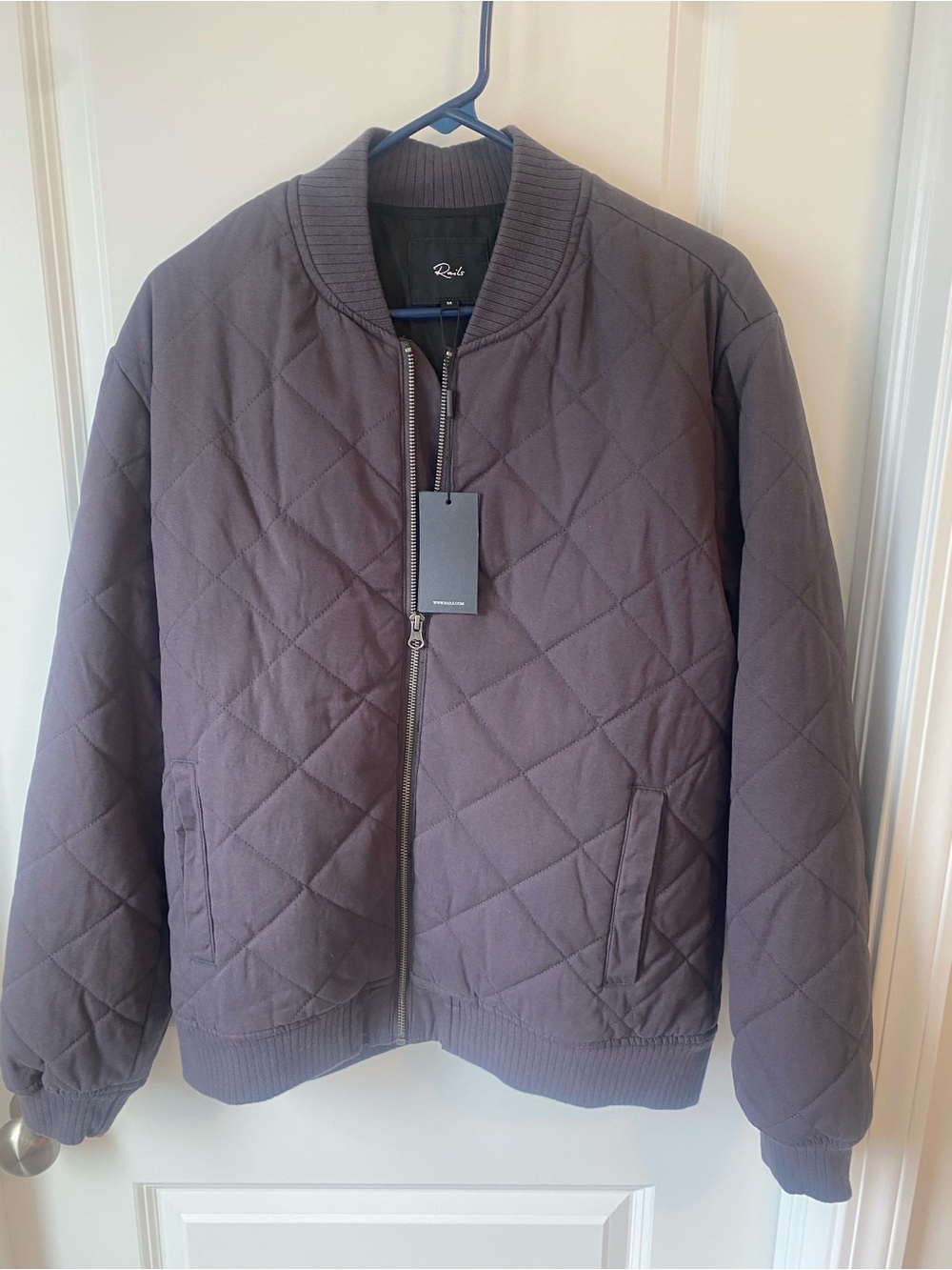 Rails Peninsula Quilted Bomber Jacket Washed Black NWT Medium